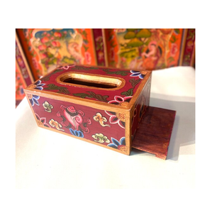 Caja de pañuelos de madera impresa con esmalte, caja de paquete de vino de lujo con logotipo personalizado, caja de pañuelos impresa ecológica, gran oferta - Product Image 2