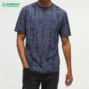 T-shirt Homme Col Rond Coupe Ample Effet Vieilli Manches Courtes 320 g/m² 100 % Coton Anti-Plis Séchage Rapide Respirant – Grande Vente - Product Image 5