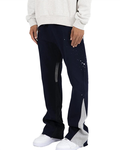 Pantalon de survêtement unisexe personnalisé de haute qualité, streetwear Y2k, en molleton français, avec poche évasée, pour homme - Product Image 2