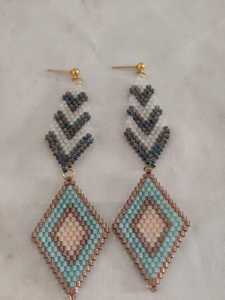 Handmade Butterfly Beaded Trendy <b>Wedding</b> Drop Earrings - Product Image 5