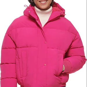 Chaqueta de invierno gruesa personalizada para hombre, abrigo de burbujas de poliéster, chaqueta acolchada para mujer con capucha, chaquetas acolchadas a la moda para mujer - Product Image 1