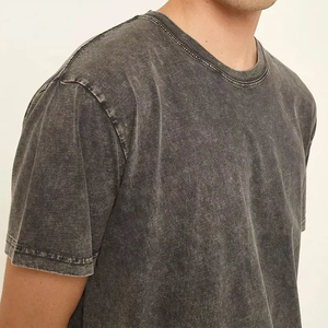 เสื้อยืดวินเทจโอเวอร์ไซส์สำหรับผู้ชายผ้าคอตตอนหนัก240กรัมขนาดใหญ่พิเศษทรงหลวมลำลองแขนสั้นฤดูร้อน - Product Image 4