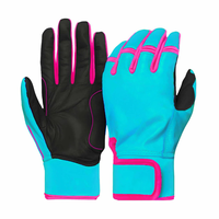 Guantes de Bateo de Béisbol y Sóftbol de Cuero de Alta Calidad, Diseño Profesional, Duraderos, Transpirables y Ligeros, con Protección Completa para los Dedos