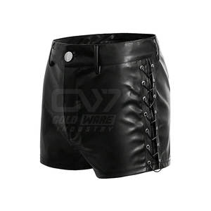 Pantalones cortos de cuero para hombre superventas de alta calidad, ropa de entrenamiento, uso informal, gran oferta, pantalones cortos de cuero para hombre a la venta - Product Image 1