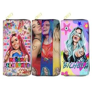 Venta al por mayor <span class=keywords><strong>KarolG</strong></span> Bad Bunnyy bolso de mujer monedero de gran capacidad dinero Clip teléfono bolso cremallera larga señora cartera - Product Image 1