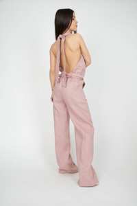 Hot Selling Plus Size One Piece Jumpsuit V- Neck <b>Rompers</b> Casual Elegant <b>Linen</b> Black Jumpsuit <b>Linen</b> Clothing Wide Leg Jumpsuits - Product Image 6