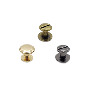 Vis Chicago à tête plate mâle-femelle M2 M3 M4 M5 M6, diamètre 4 5 6 8 10 mm, pour cuir - Product Image 1