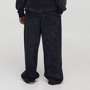 OEM/ODM Pantalons décontractés pour hommes 100% coton épais 500GSM Logo personnalisé sérigraphié Pantalon 100% coton vierge surdimensionné pour hommes - Product Image 4