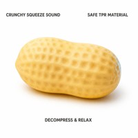 Jouet anti-stress en forme d'arachide, jouet à presser en TPR, jouet sensoriel avec son craquant, jouet de décompression pour enfants et adultes