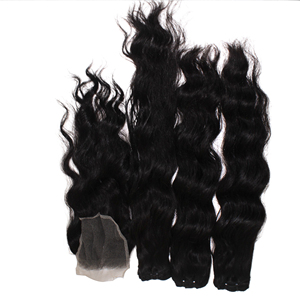 Cierre de paquete de tejido de cabello humano virgen 100% sin pegamento onda profunda Color Natural encaje transparente empaquetado tamaños baratos 10 \ "-40 \" - Product Image 4