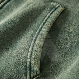 Sweat à capuche Homme Acid Wash Design Unique Durable Respirant Fermeture Éclair Offre Spéciale Hiver XS Taille Puff Technics Motif uni teint - Product Image 4