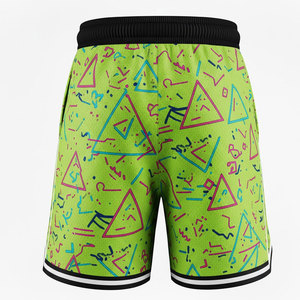 Shorts d'entraînement décontractés pour hommes en satin respirant, imprimés par transfert thermique, écologiques, séchage rapide, légers, performance optimale - Product Image 2