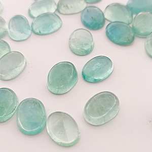 100% haute qualité poli 8x6mm ovale Fluorite Cabochon pierres précieuses minérales Flatback pierres précieuses Cabochons pour bijoux - Product Image 2
