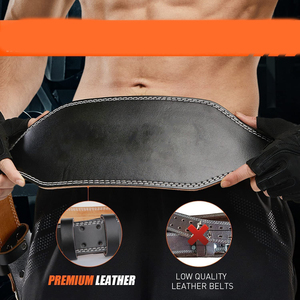 Cinturones de levantamiento de pesas de doble punta OEM de alta calidad con soporte antideslizante Diseño de logotipo personalizado Unisex - Product Image 4