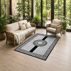 <b>RUGS</b> DEPOT LXDP-0608 Wholesale Grey <b>Silver</b> Traditional Anatolian Digital Printed Machine Washable Chenille Area <b>Rug</b> Non Slip - Product Image 6