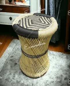 Vente en gros naturel bambou bois de canne écologique intérieur/extérieur tabourets en bambou pour salon jardin hôtel os incrustation Console - Product Image 1