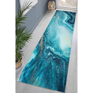 พรมพิมพ์ลายหินอ่อนโทนสีน้ำเงิน 3 มิติ, พรมของขวัญ, พรมตกแต่ง, พรมเชนิลล์ - Product Image 5