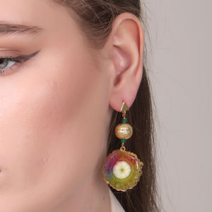 Pendientes de gota chapados en oro de 18 quilates de cuarzo Solar Dua, joyería de piedras preciosas multicolor hecha a mano para mujer, estilo moderno hecho de latón - Product Image 6