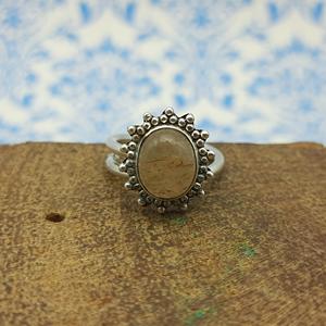 แหวนแต่งงานดีไซน์เนอร์เงินสเตอร์ลิงสีทองประดับหินควอตซ์พลอยเทียมปรับขนาดได้925ชุดเครื่องประดับเพชรงานฝีมือ - Product Image 5