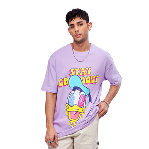 T-shirts oversize en jersey uni, lavés, pour hommes, en coton, séchage rapide, respirants, décontractés, été, hip-hop, imprimés DGT - Product Image 1