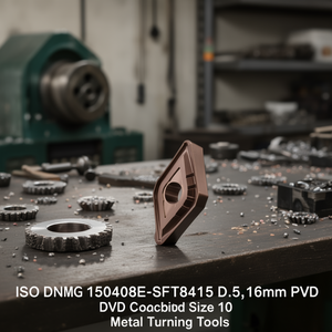 Inserto de Torneado Indexable con Recubrimiento PVD ISO DNMG 150408E-SFT8415 D.5,16mm, Paquete de 10 para Herramientas de Torneado de Metal - Product Image 3