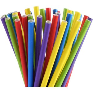 Paille en papier biodégradable Papier écologique Potable Pailles de conception personnalisée Pailles en papier de mariage à pois ondulés - Product Image 4