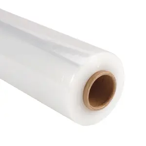 Envoltura de plástico de película elástica/Película protectora de envoltura de paleta elástica de PE transparente alta personalizada Película de embalaje de cartón fácil