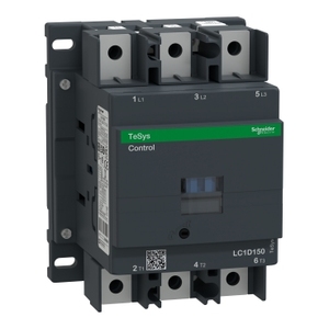 Contattore SCHNEIDER ELECTRIC LC1D1506F7 TeSys D 3P(3 NO) AC-3 <= 440 V 150 A 110 V AC 50/60 Hz con Bobina - Product Image 1