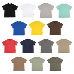 Camiseta recortada sólida Vintage para hombre, Parche de socorro de gran tamaño bordado, lavado ácido de peso pesado, personalizable, secado rápido - Product Image 5