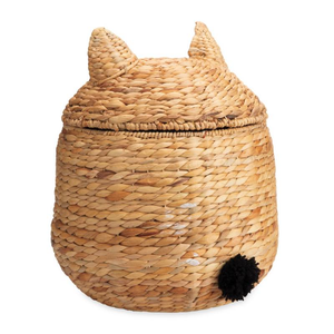 Cesta de almacenamiento en forma de gato Accesorios tejidos para el hogar Materiales naturales que son seguros para la salud y estéticamente agradables al por mayor - Product Image 3