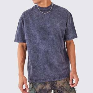 เสื้อยืดผู้ชายไซส์ใหญ่สไตล์วินเทจ ย้อมสีแบบ Acid Wash ผ้าฝ้าย/ไม้ไผ่ ระบายอากาศได้ดี ปักโลโก้ พิมพ์ลาย สไตล์ไฮสตรีท ผลิตตามสั่ง - Product Image 4