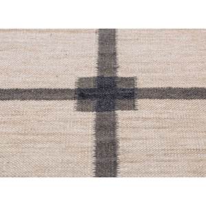 Tapis en laine tissée plate beige et marron classiques faits à la main Alhambra ADWL-13125 pour usage domestique - pour couloir rectangulaire ou chambre à coucher - Product Image 3