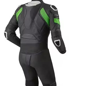 Combinaison de course de moto verte avec protections CE Armor Plus Size Green Sportswear - Product Image 1