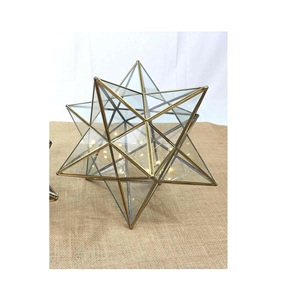 Meilleures ventes lanterne Festive décoration de maison moderne élégante thème Unique Design suspendu étoile en verre lanternes suspendues - Product Image 3