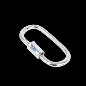 <b>925</b> <b>Sterling</b> <b>Silver</b> Gold Plated Rhodium Plated Carabiner Lock Charms Nickel-Free for Men & Women - Product Image 2