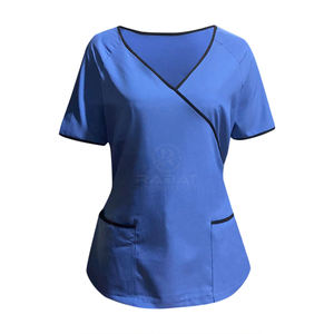 ชุดยูนิฟอร์มแพทย์แขนสั้นแบบ unisex สำหรับพยาบาล ผ้าฟลีซ ผ้าฝ้ายผสมโพลีเอสเตอร์ พิมพ์ลายดิจิทัล - Product Image 5