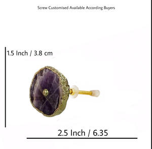 DIY Bravo ลูกบิดตู้อาเกต,ลูกบิดประตูและลิ้นชักตู้เฟอร์นิเจอร์สีอเมทิสต์ - Product Image 3