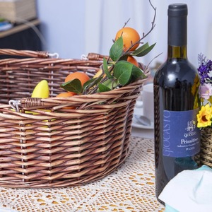 La cesta ovalada de ratán es perfecta para ir de compras y para picnics. Cesta de almacenamiento multiusos moderna, ecológica y hecha a mano. - Product Image 6