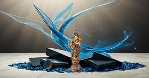 Grand Radha Lord Krishna Idol God Murti Home Decor Outdoor Thanksgiving Puja Room Diwali Cadeaux pour les parents Sculptures de 29 pouces - Product Image 6