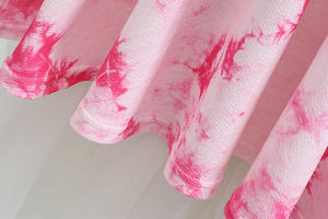 Jupe patineuse mini évasée pour femmes, basique, polyvalente, extensible, plissée, tie-dye - Product Image 4