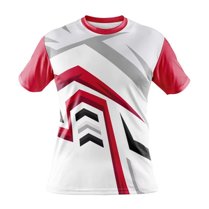 Camisetas casuales de patrón sólido para hombre para sublimación digital 300 gramos tejido de poliéster/algodón óptimo para digital - Product Image 4