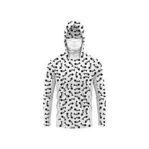 UV Lightweight Long Sleeve Outdoor Custom Sublimation Fishing Hoodie With <b>Neck</b> <b>Gaiter</b> Performance Shirt Hoodies - Product Image 2