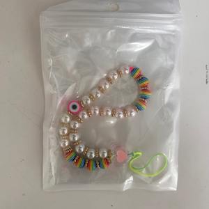 Pulsera de Cuentas Y2K con Diseño de Ojo Turco Arcoíris y Estrella LOVE, Correa para Teléfono Móvil de 30cm - Product Image 4