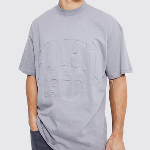 Print Funny <b>Skull</b> T-shirt Heater Gray <b>Top</b> Summer Short Sleeve T Shirts Men's Oversized 50% Cotton, 50% Polyester T Shirts - Product Image 1