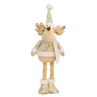 Nouveauté 2026 : Tissu en peluche de Noël de luxe nordique, motif flocon de neige festif, télescopique, pour décorations de Père Noël, bonhomme de neige et renne - Vente en gros
