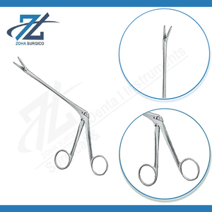 Ciseaux manuels Olivecrona, lame micro-serrée en acier inoxydable angulaire, 22 mm, manche de 150 mm, instruments chirurgicaux du Pakistan - Product Image 3