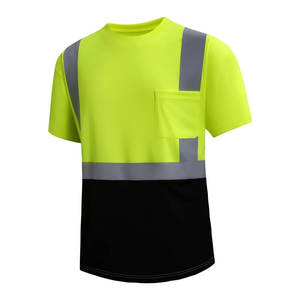 Camiseta de manga corta de construcción de alta visibilidad personalizada al por mayor camisas de trabajo de seguridad de alta visibilidad Polo reflectante de seguridad transpirable - Product Image 4
