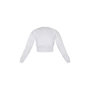 Top corto holgado para mujer, ropa de calle de Material de rizo suave, aspecto inspirado, Top para mujer, Etiqueta Privada, suministro a granel directo de fábrica - Product Image 4
