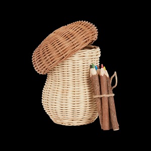 <b>Small</b> Eco-Friendly Modern Mushroom-Shaped Natural Rattan <b>Storage</b> <b>Basket</b> - Product Image 2