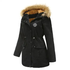 Manteau long d'hiver pour femmes Parkas High Street respirantes pour femmes Parka à capuche pour femmes Taille professionnelle personnalisée - Product Image 5
